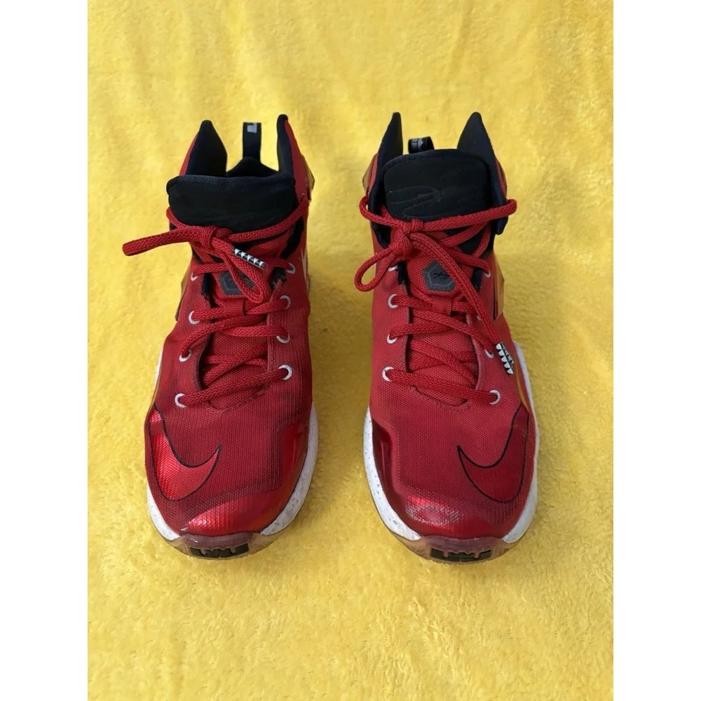 Nike LeBron Shoes Big Boys Red High Basketball Shoes On Court 808709-610 Size 5Y